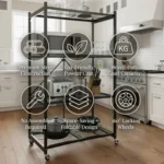 4-TierHeavy Duty Shelf -Instantly Organize, No Assembly Needed! - Image 3