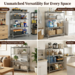 4-TierHeavy Duty Shelf -Instantly Organize, No Assembly Needed! - Image 3