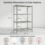 4-TierHeavy Duty Shelf -Instantly Organize, No Assembly Needed! - Image 5