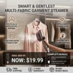 1200w Smart Garment Steamerwith Real-Time Temp Display